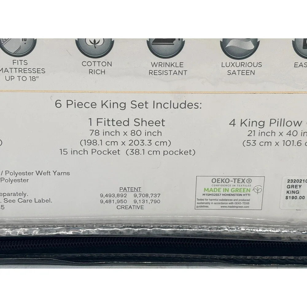 Fairfield Square 825 Thread Count Egyptian Cotton Sheet Set 6‎ Piece Macys King